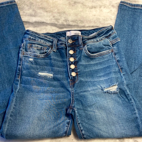 Vici button fly skinny jeans size 27 - Picture 3 of 7